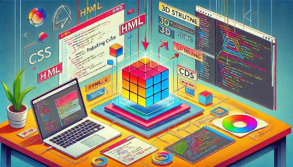 Efeitos de luz | Efeitos de animação de cubo brilhante CSS 3D
